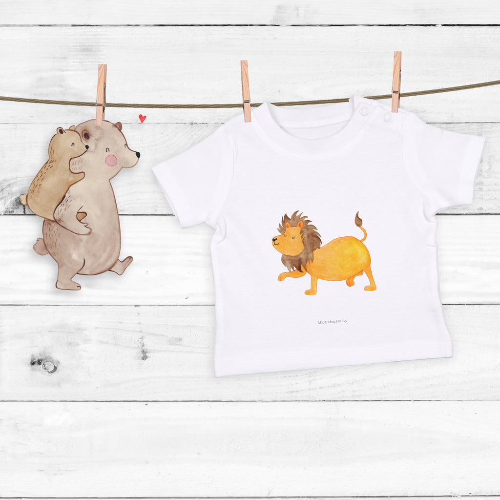 3-6 Monate Baby T-Shirt Sternzeichen Löwe Mädchen, Jungen, Unisex, Motiv, Baby T-Shirt, Kurzarm, Tierkreiszeichen, Sternzeichen, Horoskop, Astrologie, Aszendent, Löwe Geschenk, Löwe Sternzeichen, Geschenk Juli, Geburtstag Juli, Geschenk August, Geburtstag August, König der Tiere