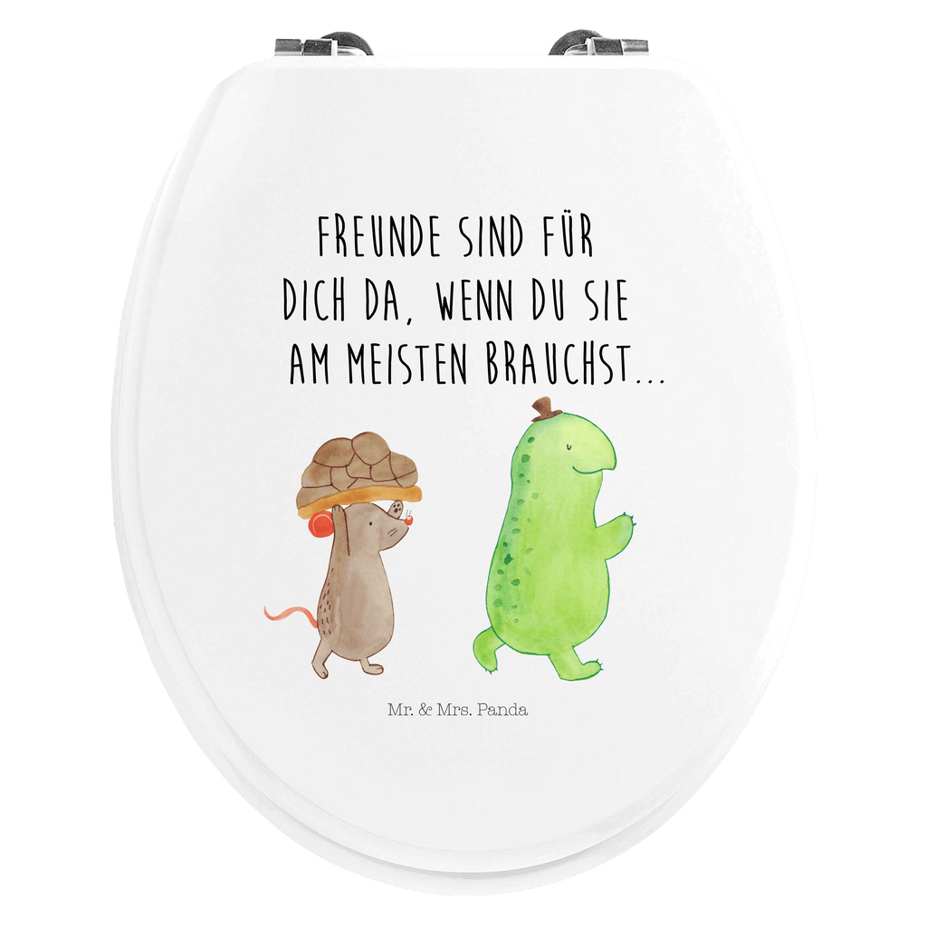 Motiv WC Sitz Schildkröte & Maus Klobrille, Klodeckel, Toilettendeckel, WC-Sitz, Toilette, Schildkröte, Maus, Freunde, Freundinnen, beste Freunde, beste Freundinnen