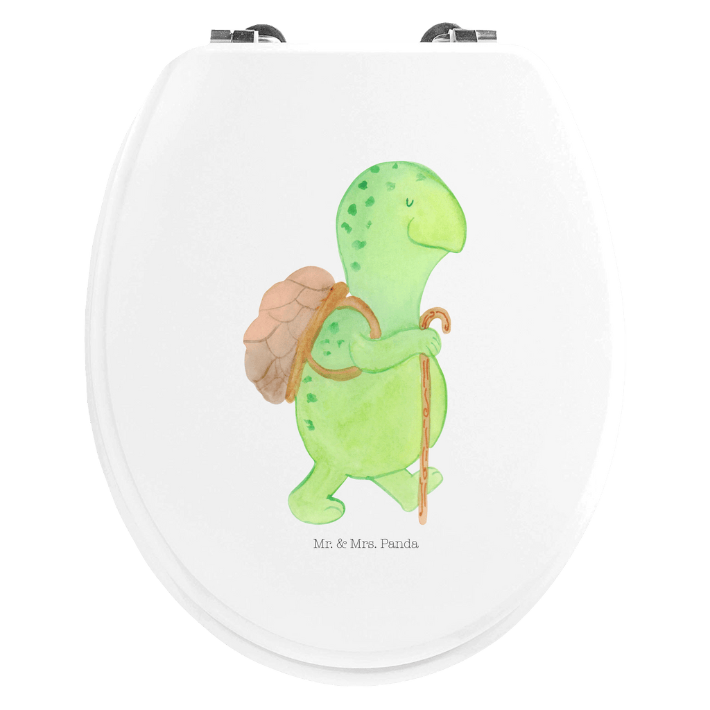 Motiv WC Sitz Schildkröte Wanderer Klobrille, Klodeckel, Toilettendeckel, WC-Sitz, Toilette, Schildkröte, Schildkröten, Motivation, Motivationsspruch, Motivationssprüche, Neuanfang