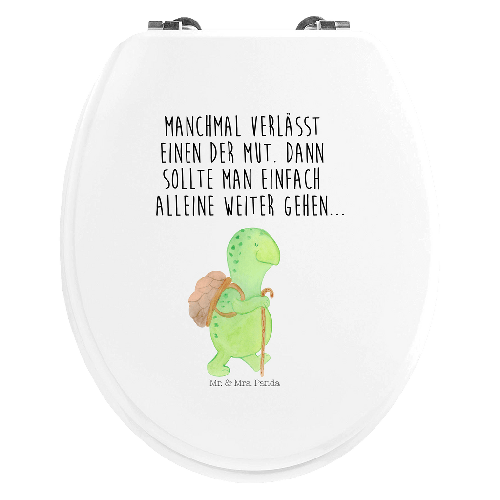 Motiv WC Sitz Schildkröte Wanderer Klobrille, Klodeckel, Toilettendeckel, WC-Sitz, Toilette, Schildkröte, Schildkröten, Motivation, Motivationsspruch, Motivationssprüche, Neuanfang
