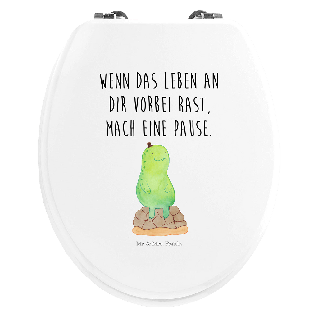 Motiv WC Sitz Schildkröte pausiert Klobrille, Klodeckel, Toilettendeckel, WC-Sitz, Toilette, Schildkröte, Achtsamkeit, Entschleunigen, achtsam