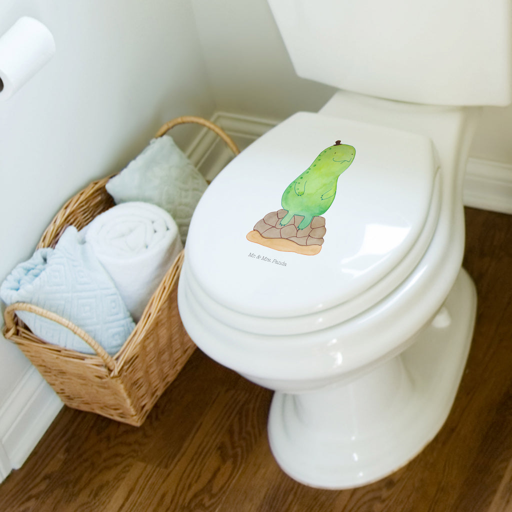 Motiv WC Sitz Schildkröte pausiert Klobrille, Klodeckel, Toilettendeckel, WC-Sitz, Toilette, Schildkröte, Achtsamkeit, Entschleunigen, achtsam