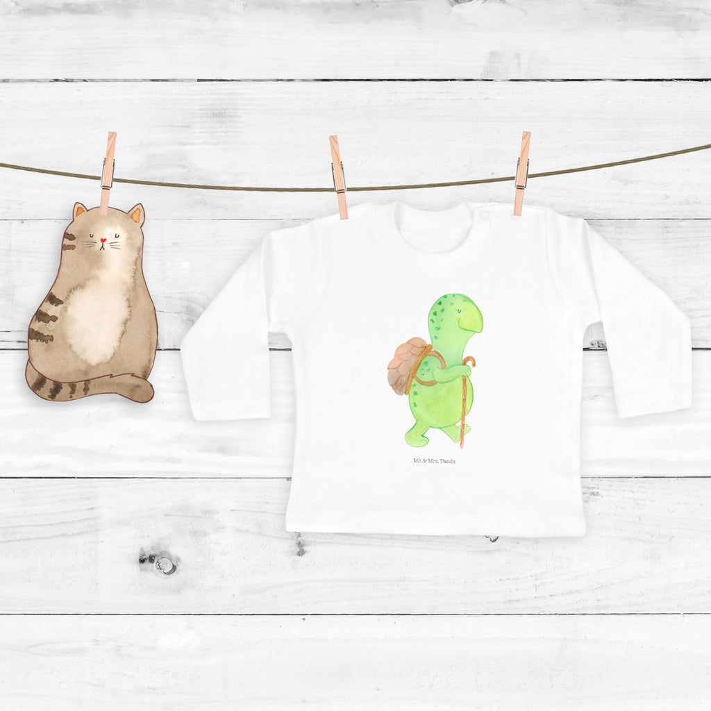 6-12 Monate Baby Longsleeve Schildkröte Wanderer Mädchen, Jungen, Baby, Longsleeve, Langarm, Bio, Kleidung, uni, Langarmshirt, Schildkröte, Schildkröten, Motivation, Motivationsspruch, Motivationssprüche, Neuanfang
