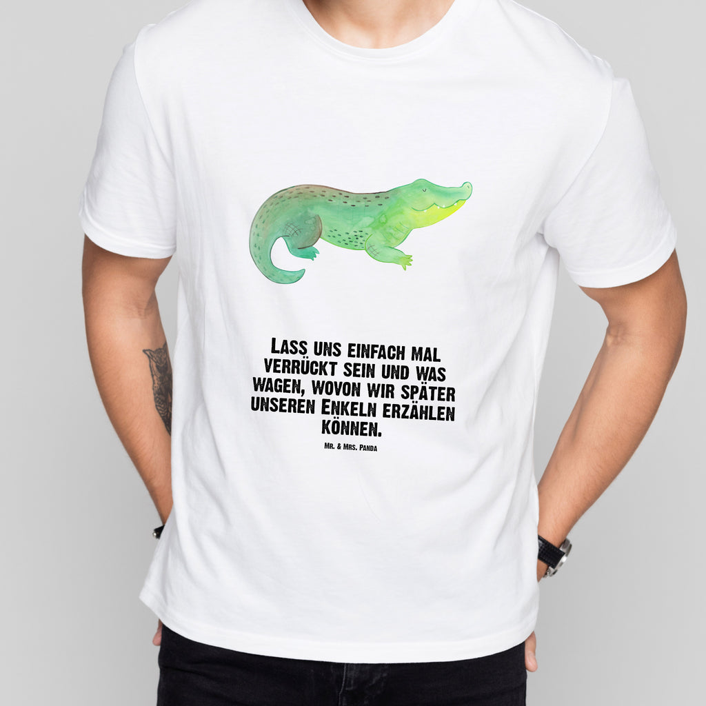 Größe M T-Shirt Krokodil T-Shirt, Shirt, Tshirt, Lustiges T-Shirt, T-Shirt mit Spruch, Party, Junggesellenabschied, Jubiläum, Geburstag, Herrn, Damen, Männer, Frauen, Schlafshirt, Nachthemd, Sprüche, Meerestiere, Meer, Urlaub, Krokodil, Krokodile, verrückt sein, spontan sein, Abenteuerlust, Reiselust, Freundin, beste Freundin, Lieblingsmensch