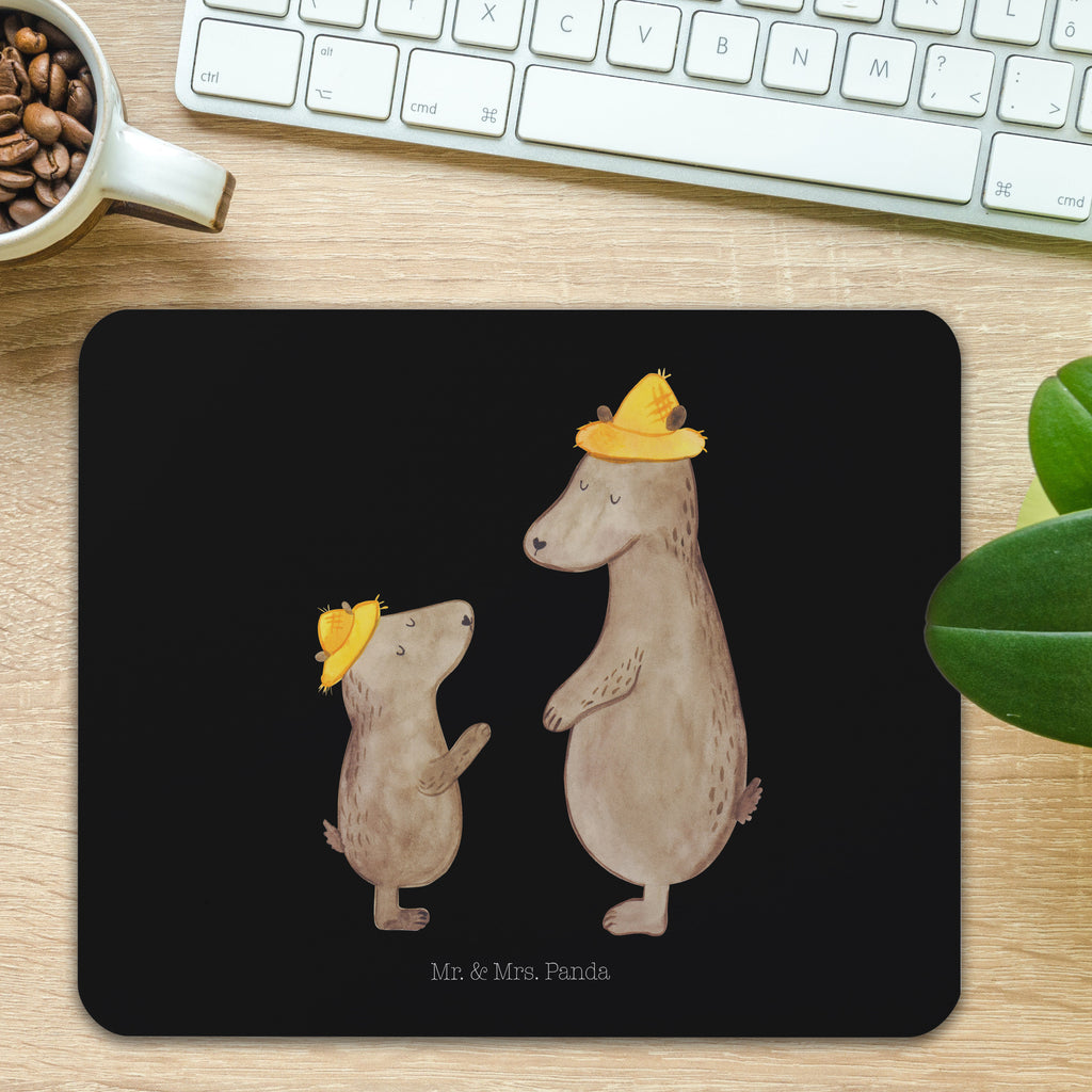 Mauspad Bären mit Hut Mousepad, Computer zubehör, Büroausstattung, PC Zubehör, Arbeitszimmer, Mauspad, Einzigartiges Mauspad, Designer Mauspad, Familie, Vatertag, Muttertag, Bruder, Schwester, Mama, Papa, Oma, Opa, Bär, Bären, Vater, Papi, Paps, Dad, Daddy, Lieblingsmensch, Sohn, Söhne, Kind, Kinder, Vater-Sohn, Family, Vorbild