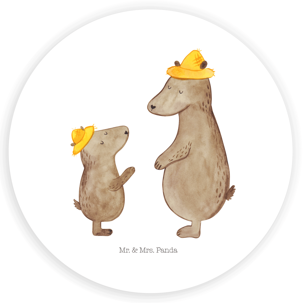 120mm Rund Aufkleber Bären mit Hut Sticker, Aufkleber, Etikett, Kinder, rund, Familie, Vatertag, Muttertag, Bruder, Schwester, Mama, Papa, Oma, Opa, Bär, Bären, Vater, Papi, Paps, Dad, Daddy, Lieblingsmensch, Sohn, Söhne, Kind, Vater-Sohn, Family, Vorbild