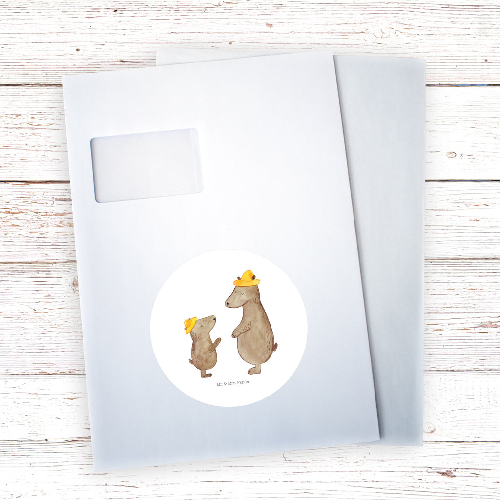 120mm Rund Aufkleber Bären mit Hut Sticker, Aufkleber, Etikett, Kinder, rund, Familie, Vatertag, Muttertag, Bruder, Schwester, Mama, Papa, Oma, Opa, Bär, Bären, Vater, Papi, Paps, Dad, Daddy, Lieblingsmensch, Sohn, Söhne, Kind, Vater-Sohn, Family, Vorbild