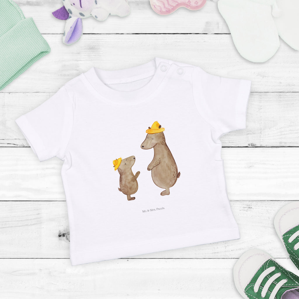 Organic Baby Shirt Bären mit Hut Baby T-Shirt, Jungen Baby T-Shirt, Mädchen Baby T-Shirt, Shirt, Familie, Vatertag, Muttertag, Bruder, Schwester, Mama, Papa, Oma, Opa, Bär, Bären, Vater, Papi, Paps, Dad, Daddy, Lieblingsmensch, Sohn, Söhne, Kind, Kinder, Vater-Sohn, Family, Vorbild
