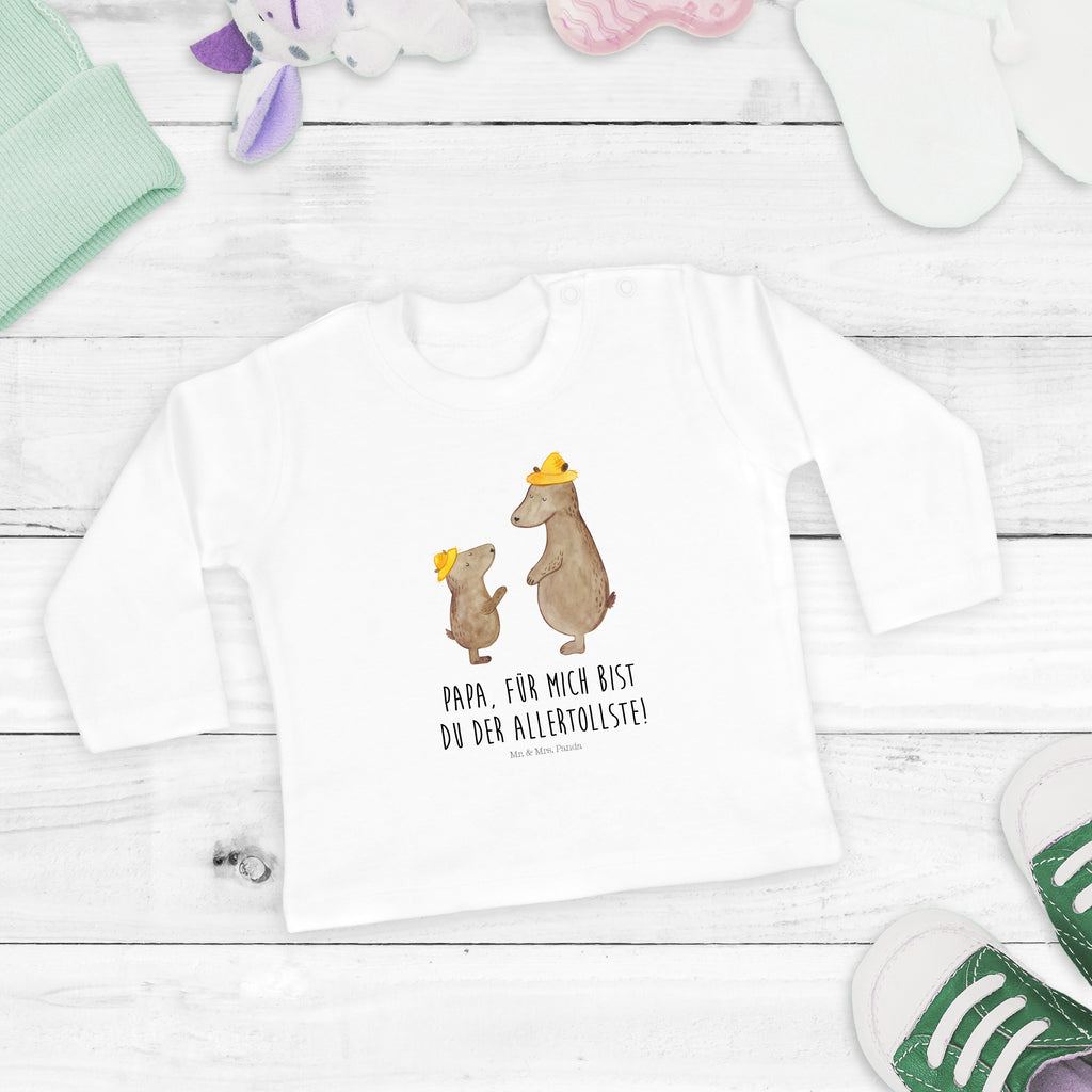 3-6 Monate Baby Longsleeve Bären mit Hut Mädchen, Jungen, Baby, Langarm, Bio, Kleidung, Familie, Vatertag, Muttertag, Bruder, Schwester, Mama, Papa, Oma, Opa, Bär, Bären, Vater, Papi, Paps, Dad, Daddy, Lieblingsmensch, Sohn, Söhne, Kind, Kinder, Vater-Sohn, Family, Vorbild