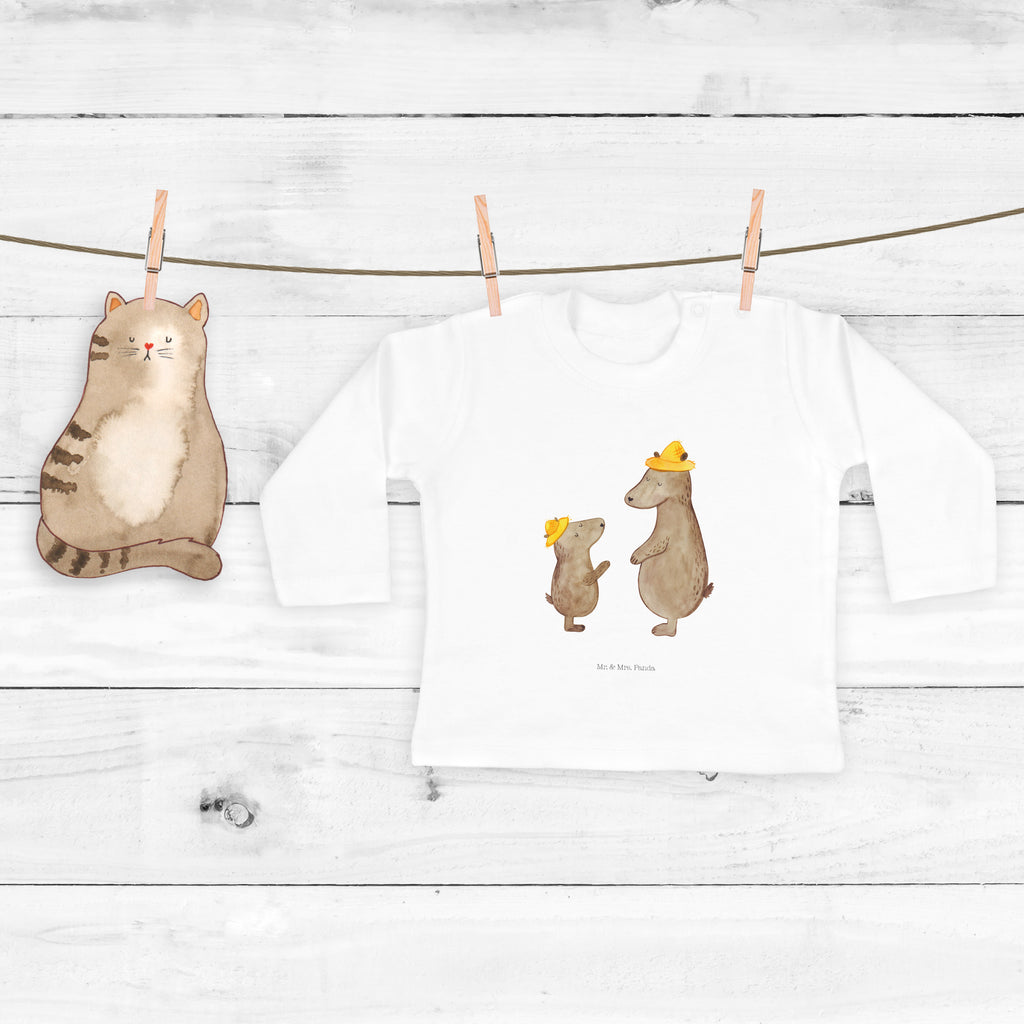 3-6 Monate Baby Longsleeve Bären mit Hut Mädchen, Jungen, Baby, Langarm, Bio, Kleidung, Familie, Vatertag, Muttertag, Bruder, Schwester, Mama, Papa, Oma, Opa, Bär, Bären, Vater, Papi, Paps, Dad, Daddy, Lieblingsmensch, Sohn, Söhne, Kind, Kinder, Vater-Sohn, Family, Vorbild