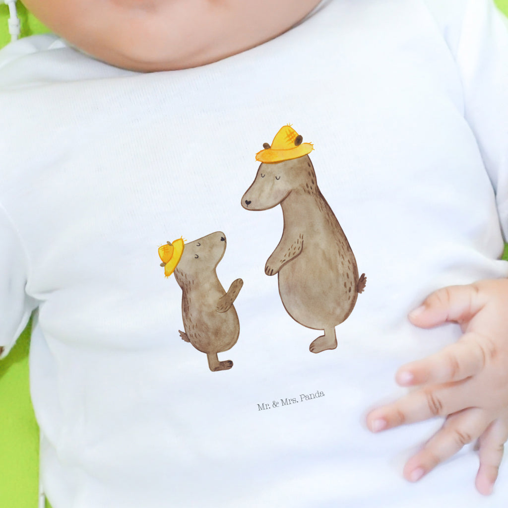 3-6 Monate Baby Longsleeve Bären mit Hut Mädchen, Jungen, Baby, Langarm, Bio, Kleidung, Familie, Vatertag, Muttertag, Bruder, Schwester, Mama, Papa, Oma, Opa, Bär, Bären, Vater, Papi, Paps, Dad, Daddy, Lieblingsmensch, Sohn, Söhne, Kind, Kinder, Vater-Sohn, Family, Vorbild