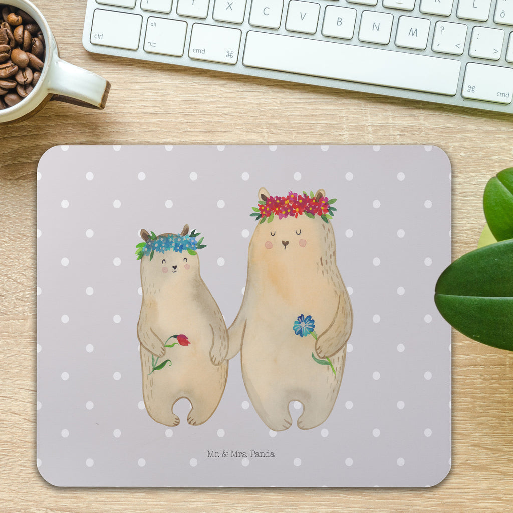 Mauspad Bären mit Blumenkranz Mousepad, Computer zubehör, Büroausstattung, PC Zubehör, Arbeitszimmer, Mauspad, Einzigartiges Mauspad, Designer Mauspad, Familie, Vatertag, Muttertag, Bruder, Schwester, Mama, Papa, Oma, Opa, Bär, Bären, Mutter, Mutti, Mami, Lieblingsmensch, Lieblingsmama, beste Mutter, weltbeste Mama, Geschenk Mama. Muttertag, Tochter, Kind, Kinder, Töchter, Family, Vorbild