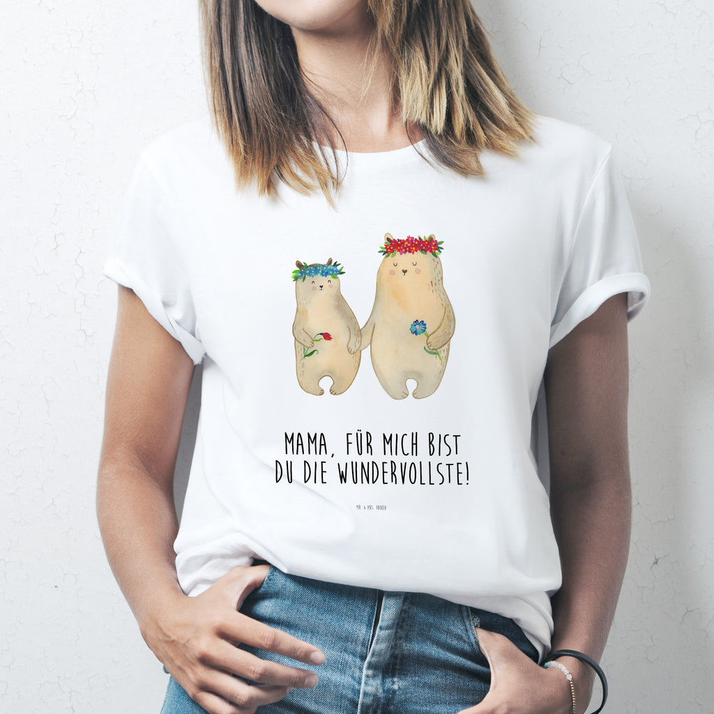 Größe S T-Shirt Bären mit Blumenkranz T-Shirt, Shirt, Tshirt, Lustiges T-Shirt, T-Shirt mit Spruch, Party, Junggesellenabschied, Jubiläum, Geburstag, Herrn, Damen, Männer, Frauen, Schlafshirt, Nachthemd, Sprüche, Familie, Vatertag, Muttertag, Bruder, Schwester, Mama, Papa, Oma, Opa, Bär, Bären, Mutter, Mutti, Mami, Lieblingsmensch, Lieblingsmama, beste Mutter, weltbeste Mama, Geschenk Mama. Muttertag, Tochter, Kind, Kinder, Töchter, Family, Vorbild