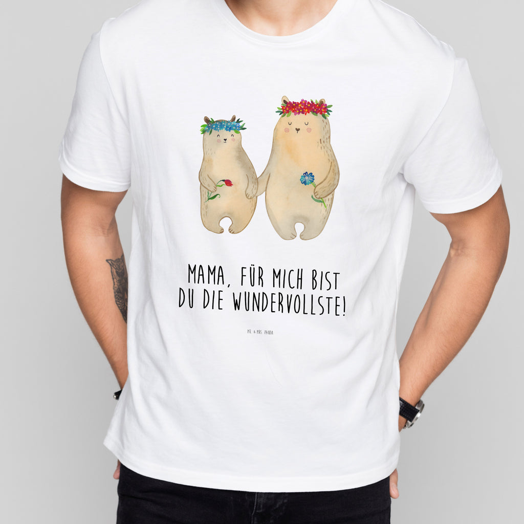 Größe S T-Shirt Bären mit Blumenkranz T-Shirt, Shirt, Tshirt, Lustiges T-Shirt, T-Shirt mit Spruch, Party, Junggesellenabschied, Jubiläum, Geburstag, Herrn, Damen, Männer, Frauen, Schlafshirt, Nachthemd, Sprüche, Familie, Vatertag, Muttertag, Bruder, Schwester, Mama, Papa, Oma, Opa, Bär, Bären, Mutter, Mutti, Mami, Lieblingsmensch, Lieblingsmama, beste Mutter, weltbeste Mama, Geschenk Mama. Muttertag, Tochter, Kind, Kinder, Töchter, Family, Vorbild