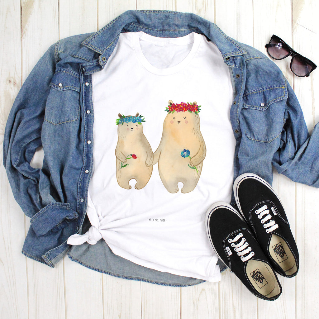 Größe S T-Shirt Bären mit Blumenkranz T-Shirt, Shirt, Tshirt, Lustiges T-Shirt, T-Shirt mit Spruch, Party, Junggesellenabschied, Jubiläum, Geburstag, Herrn, Damen, Männer, Frauen, Schlafshirt, Nachthemd, Sprüche, Familie, Vatertag, Muttertag, Bruder, Schwester, Mama, Papa, Oma, Opa, Bär, Bären, Mutter, Mutti, Mami, Lieblingsmensch, Lieblingsmama, beste Mutter, weltbeste Mama, Geschenk Mama. Muttertag, Tochter, Kind, Kinder, Töchter, Family, Vorbild