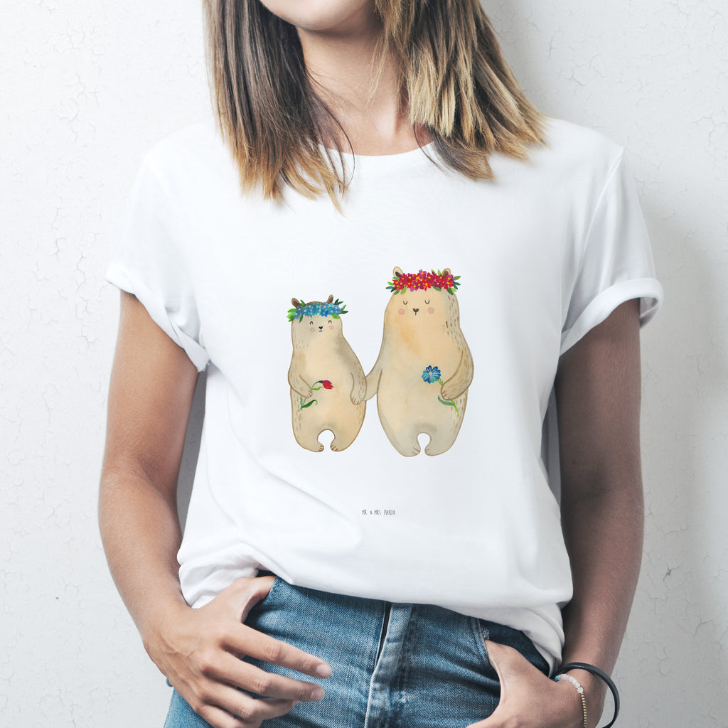 Größe S T-Shirt Bären mit Blumenkranz T-Shirt, Shirt, Tshirt, Lustiges T-Shirt, T-Shirt mit Spruch, Party, Junggesellenabschied, Jubiläum, Geburstag, Herrn, Damen, Männer, Frauen, Schlafshirt, Nachthemd, Sprüche, Familie, Vatertag, Muttertag, Bruder, Schwester, Mama, Papa, Oma, Opa, Bär, Bären, Mutter, Mutti, Mami, Lieblingsmensch, Lieblingsmama, beste Mutter, weltbeste Mama, Geschenk Mama. Muttertag, Tochter, Kind, Kinder, Töchter, Family, Vorbild