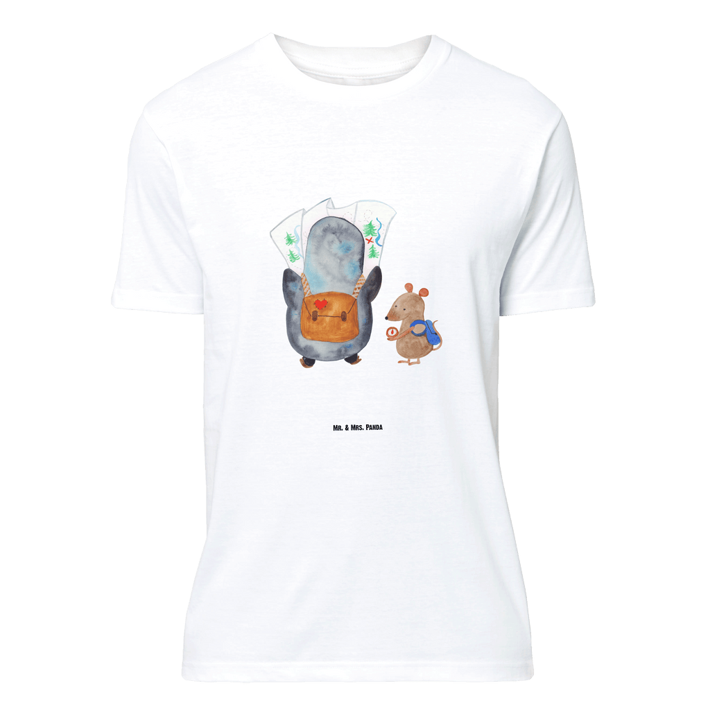 Größe M T-Shirt Pinguin & Maus Wanderer T-Shirt, Shirt, Tshirt, Lustiges T-Shirt, T-Shirt mit Spruch, Party, Junggesellenabschied, Jubiläum, Geburstag, Herrn, Damen, Männer, Frauen, Schlafshirt, Nachthemd, Sprüche, Pinguin, Pinguine, Abenteurer, Abenteuer, Roadtrip, Ausflug, Wanderlust, wandern