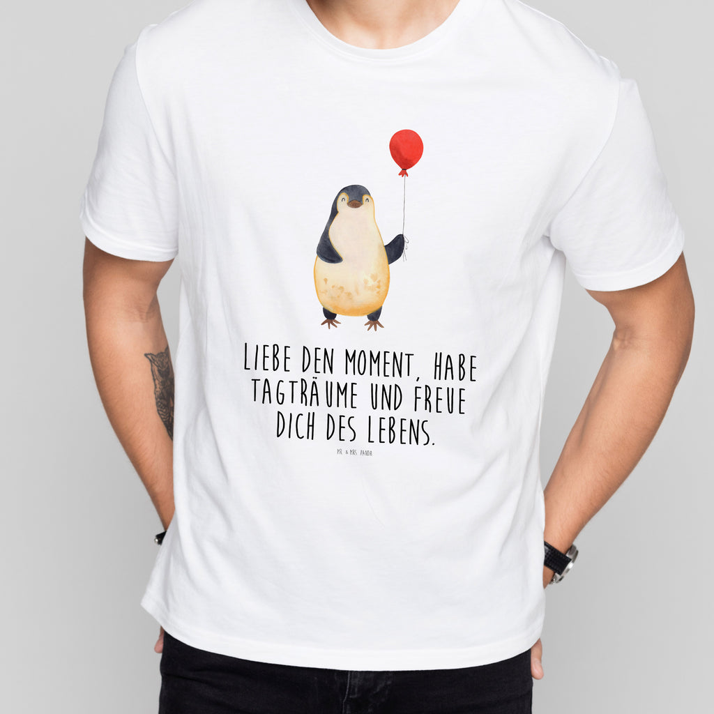 Größe S T-Shirt Pinguin Luftballon T-Shirt, Shirt, Tshirt, Lustiges T-Shirt, T-Shirt mit Spruch, Party, Junggesellenabschied, Jubiläum, Geburstag, Herrn, Damen, Männer, Frauen, Schlafshirt, Nachthemd, Sprüche, Pinguin, Pinguine, Luftballon, Tagträume, Lebenslust, Geschenk Freundin, Geschenkidee, beste Freundin, Motivation, Neustart, neues Leben, Liebe, Glück