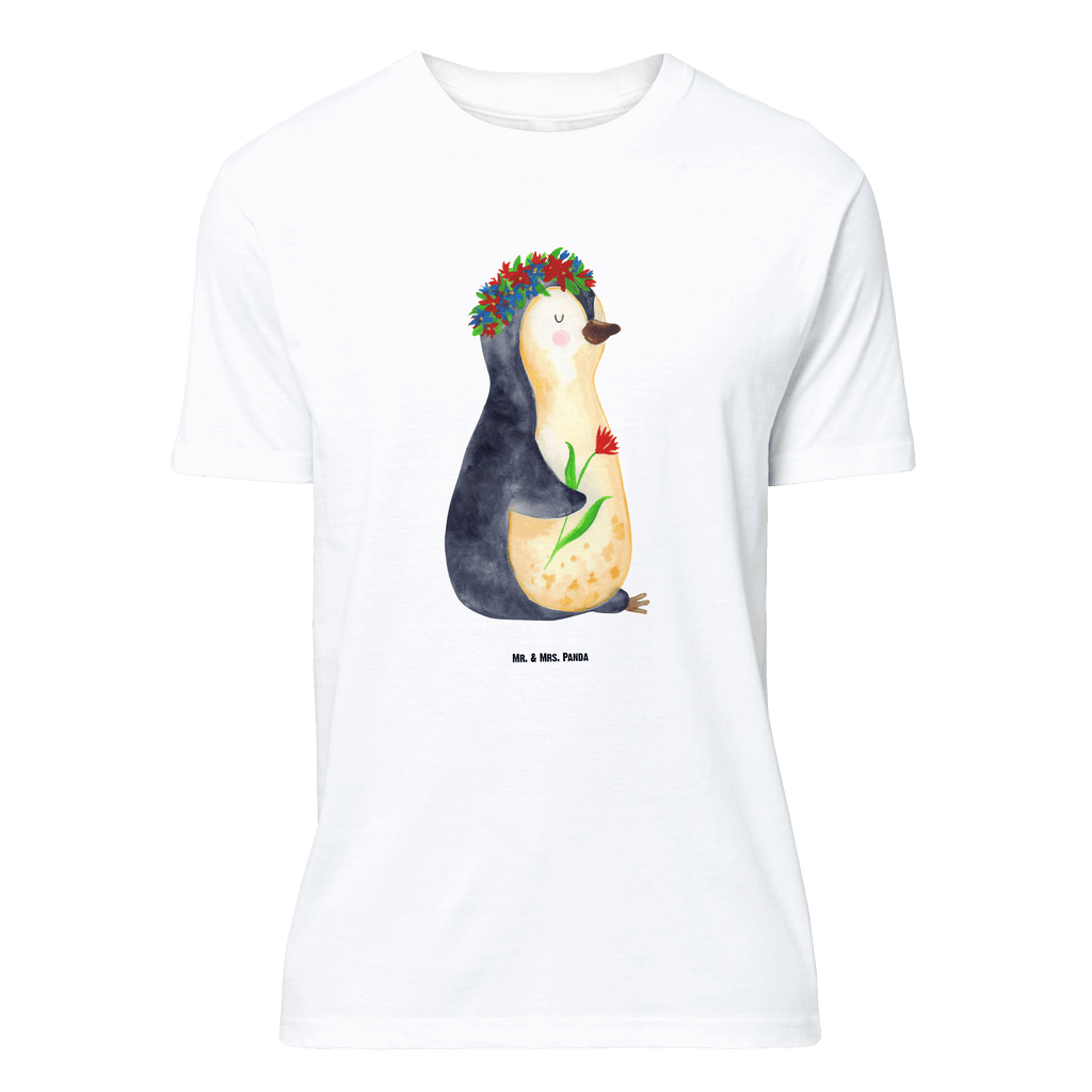 Größe XL T-Shirt Pinguin Blumenkranz T-Shirt, Shirt, Tshirt, Lustiges T-Shirt, T-Shirt mit Spruch, Party, Junggesellenabschied, Jubiläum, Geburstag, Herrn, Damen, Männer, Frauen, Schlafshirt, Nachthemd, Sprüche, Pinguin, Pinguine, Blumenkranz, Universum, Leben, Wünsche, Ziele, Lebensziele, Motivation, Lebenslust, Liebeskummer, Geschenkidee