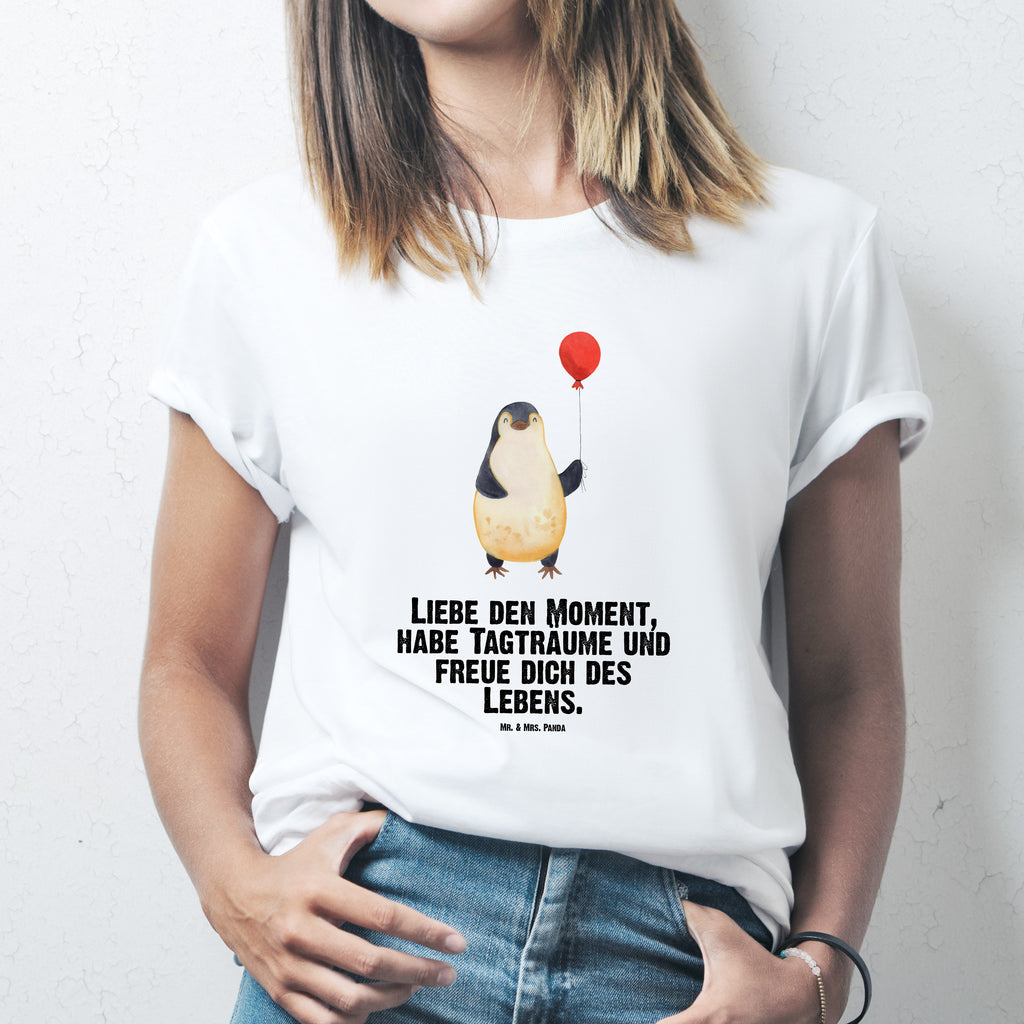 Größe L T-Shirt Pinguin Luftballon T-Shirt, Shirt, Tshirt, Lustiges T-Shirt, T-Shirt mit Spruch, Party, Junggesellenabschied, Jubiläum, Geburstag, Herrn, Damen, Männer, Frauen, Schlafshirt, Nachthemd, Sprüche, Pinguin, Pinguine, Luftballon, Tagträume, Lebenslust, Geschenk Freundin, Geschenkidee, beste Freundin, Motivation, Neustart, neues Leben, Liebe, Glück