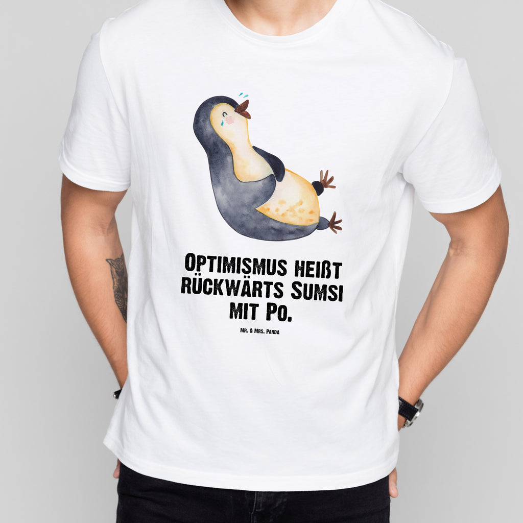 Größe L T-Shirt Pinguin lachend T-Shirt, Shirt, Tshirt, Lustiges T-Shirt, T-Shirt mit Spruch, Party, Junggesellenabschied, Jubiläum, Geburstag, Herrn, Damen, Männer, Frauen, Schlafshirt, Nachthemd, Sprüche, Pinguin, Pinguine, lustiger Spruch, Optimismus, Fröhlich, Lachen, Humor, Fröhlichkeit