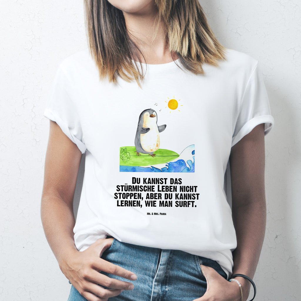 Größe L T-Shirt Pinguin Surfer T-Shirt, Shirt, Tshirt, Lustiges T-Shirt, T-Shirt mit Spruch, Party, Junggesellenabschied, Jubiläum, Geburstag, Herrn, Damen, Männer, Frauen, Schlafshirt, Nachthemd, Sprüche, Pinguin, Pinguine, surfen, Surfer, Hawaii, Urlaub, Wellen, Wellen reiten, Portugal
