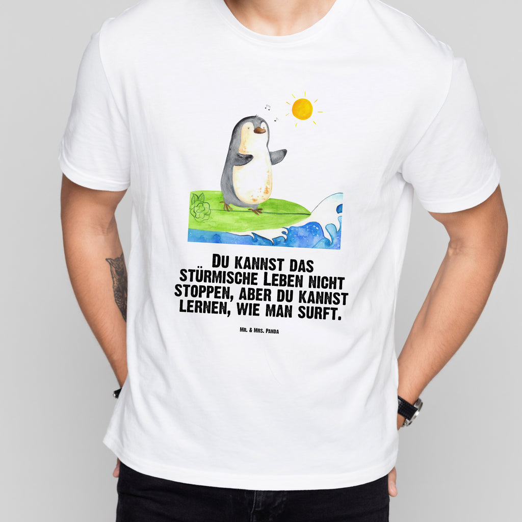Größe L T-Shirt Pinguin Surfer T-Shirt, Shirt, Tshirt, Lustiges T-Shirt, T-Shirt mit Spruch, Party, Junggesellenabschied, Jubiläum, Geburstag, Herrn, Damen, Männer, Frauen, Schlafshirt, Nachthemd, Sprüche, Pinguin, Pinguine, surfen, Surfer, Hawaii, Urlaub, Wellen, Wellen reiten, Portugal
