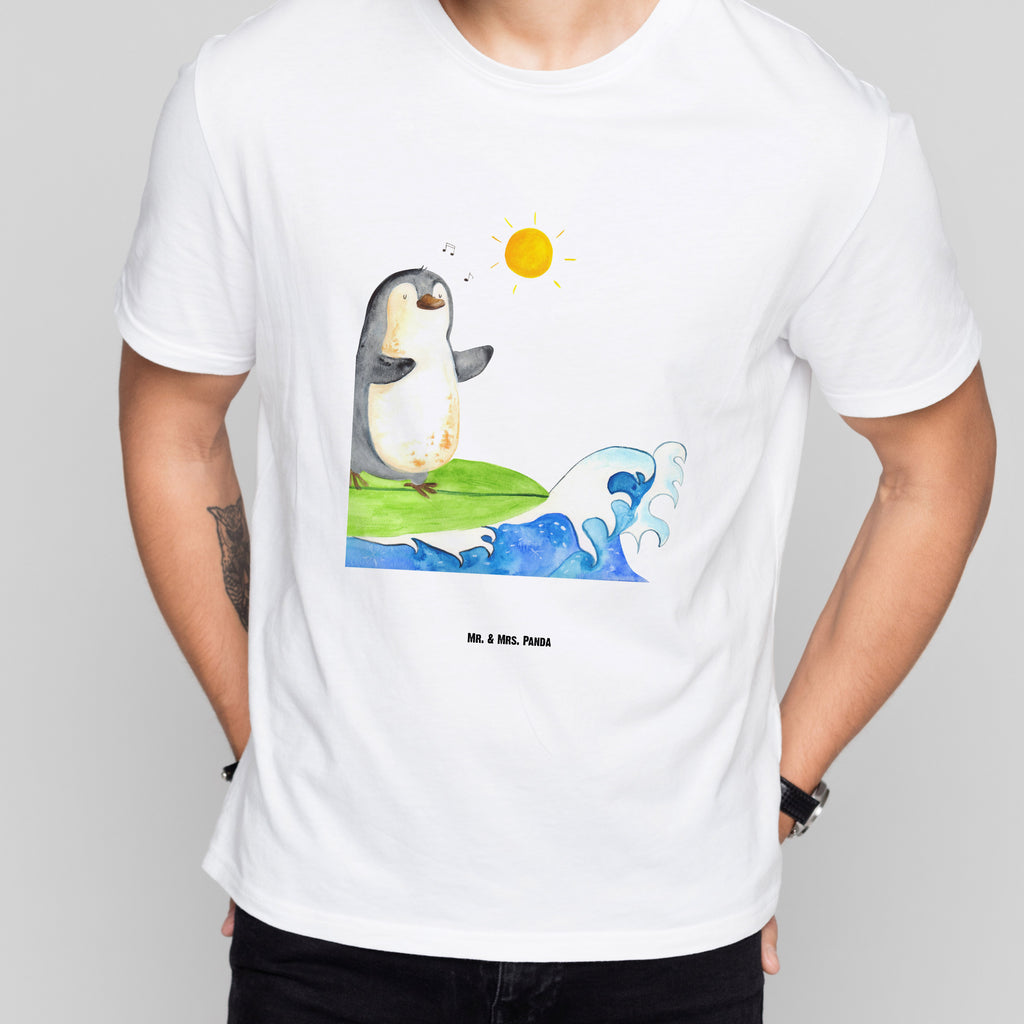 Größe L T-Shirt Pinguin Surfer T-Shirt, Shirt, Tshirt, Lustiges T-Shirt, T-Shirt mit Spruch, Party, Junggesellenabschied, Jubiläum, Geburstag, Herrn, Damen, Männer, Frauen, Schlafshirt, Nachthemd, Sprüche, Pinguin, Pinguine, surfen, Surfer, Hawaii, Urlaub, Wellen, Wellen reiten, Portugal