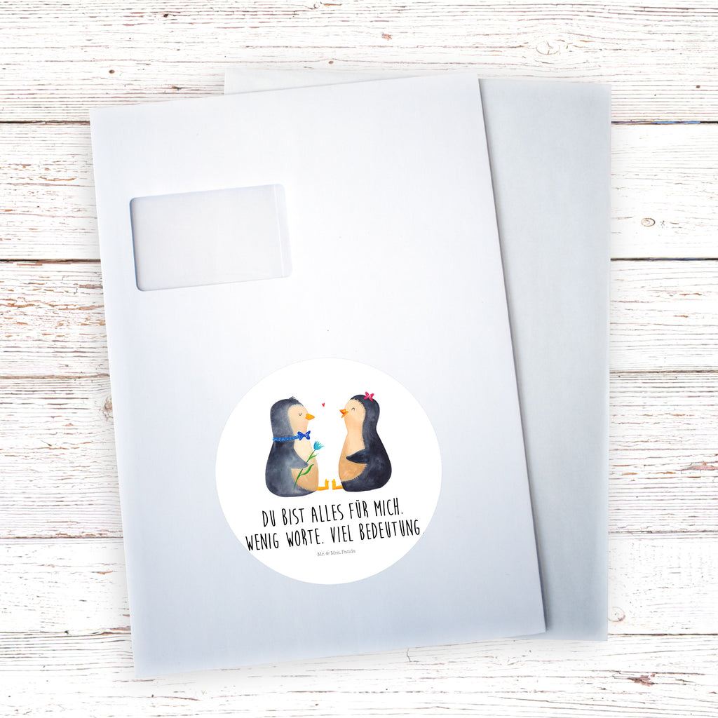 120mm Rund Aufkleber Pinguin Pärchen Sticker, Aufkleber, Etikett, Kinder, rund, Pinguin, Pinguine, Liebe, Liebespaar, Liebesbeweis, Liebesgeschenk, Verlobung, Jahrestag, Hochzeitstag, Hochzeit, Hochzeitsgeschenk, große Liebe, Traumpaar