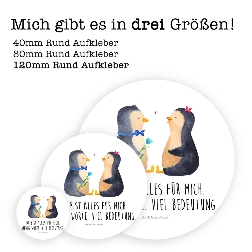 120mm Rund Aufkleber Pinguin Pärchen Sticker, Aufkleber, Etikett, Kinder, rund, Pinguin, Pinguine, Liebe, Liebespaar, Liebesbeweis, Liebesgeschenk, Verlobung, Jahrestag, Hochzeitstag, Hochzeit, Hochzeitsgeschenk, große Liebe, Traumpaar