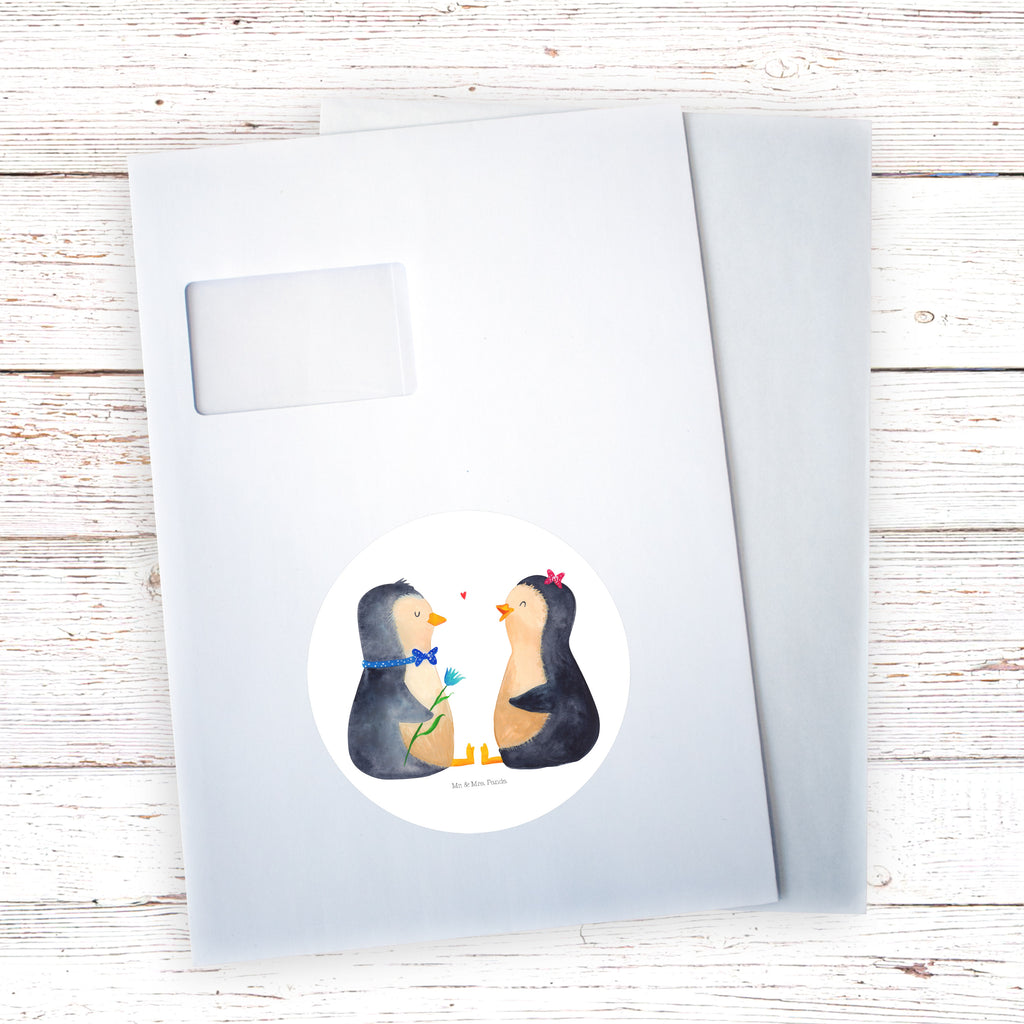 120mm Rund Aufkleber Pinguin Pärchen Sticker, Aufkleber, Etikett, Kinder, rund, Pinguin, Pinguine, Liebe, Liebespaar, Liebesbeweis, Liebesgeschenk, Verlobung, Jahrestag, Hochzeitstag, Hochzeit, Hochzeitsgeschenk, große Liebe, Traumpaar