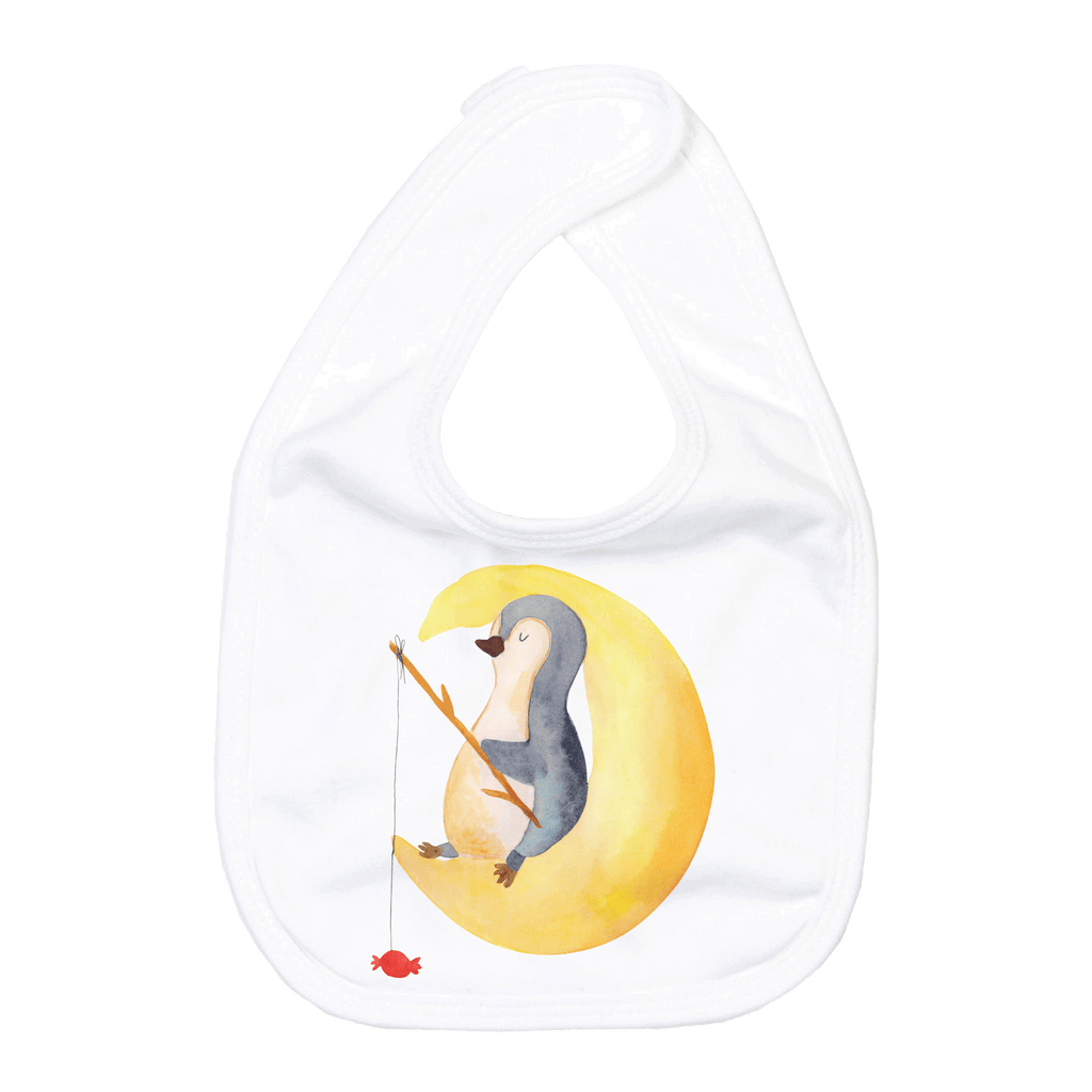 Organic Babylätzchen Pinguin Mond Baby, Lätzchen, Spucktuch, Sabberlätzchen, Klettlätzchen, Babygeschenk, Baby Lätzchen, Geschenk für Geburt, Geschenk zur Geburt, Baby Spucktuch, Babyausstattung, Geschenkidee für Babyparty, Pinguin, Pinguine, Spruch, schlafen, Nachtruhe, Einschlafen, Schlafzimmer, Schlafstörungen, Gästezimmer