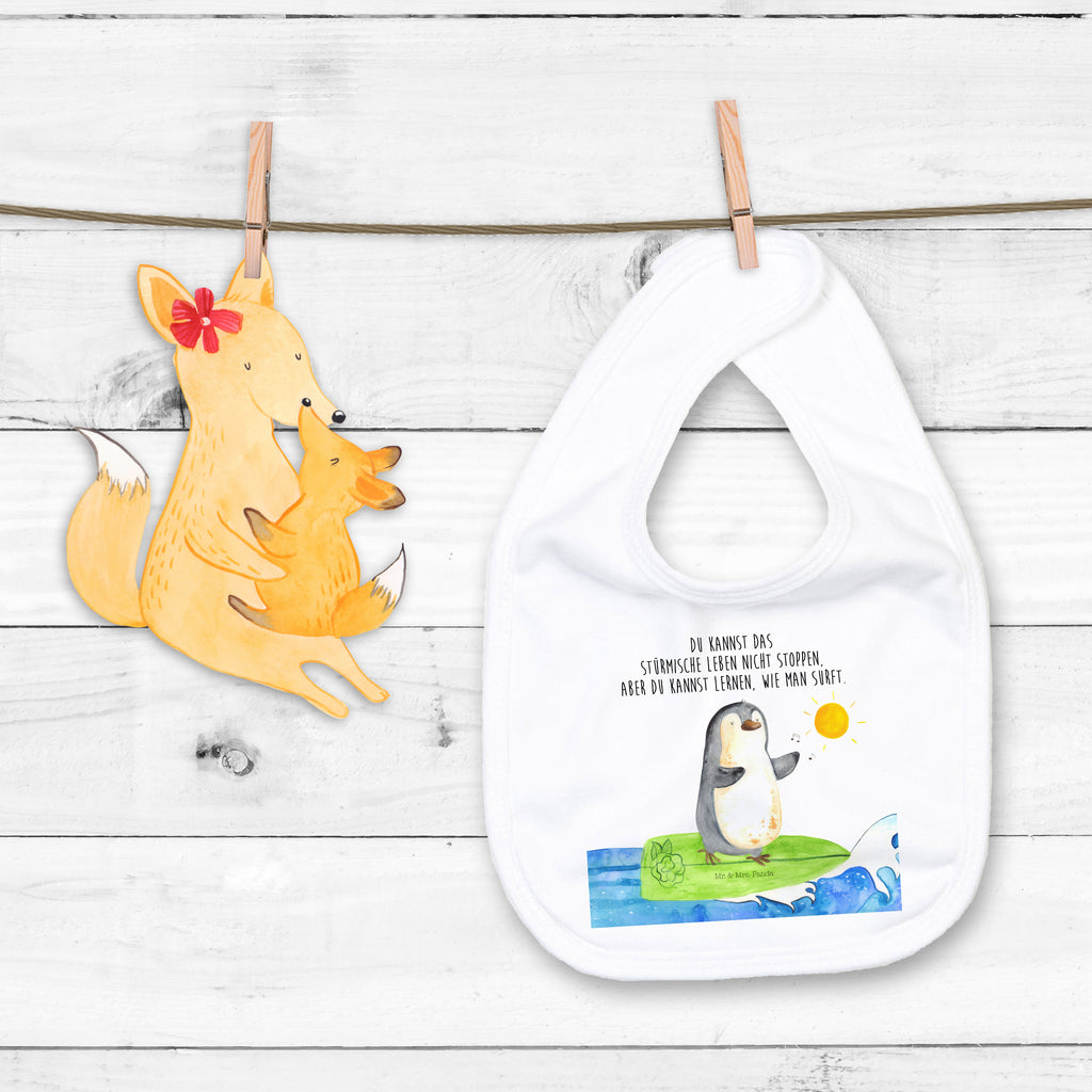 Organic Babylätzchen Pinguin Surfer Baby, Lätzchen, Spucktuch, Sabberlätzchen, Klettlätzchen, Babygeschenk, Baby Lätzchen, Geschenk für Geburt, Geschenk zur Geburt, Baby Spucktuch, Babyausstattung, Geschenkidee für Babyparty, Pinguin, Pinguine, surfen, Surfer, Hawaii, Urlaub, Wellen, Wellen reiten, Portugal