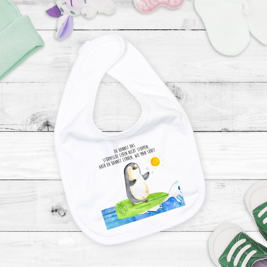 Organic Babylätzchen Pinguin Surfer Baby, Lätzchen, Spucktuch, Sabberlätzchen, Klettlätzchen, Babygeschenk, Baby Lätzchen, Geschenk für Geburt, Geschenk zur Geburt, Baby Spucktuch, Babyausstattung, Geschenkidee für Babyparty, Pinguin, Pinguine, surfen, Surfer, Hawaii, Urlaub, Wellen, Wellen reiten, Portugal