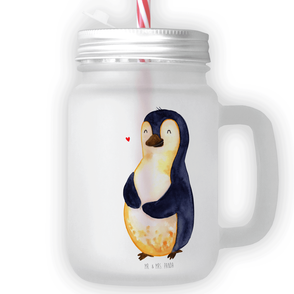 Trinkglas Mason Jar Pinguin Diät Mason Jar, Glas, Trinkglas, Henkelglas, Sommerglas, Einmachglas, Cocktailglas, Cocktail-Glas, Mason Jar Trinkglas, Satiniertes Glas, Retro-Glas, Strohhalm Glas, Schraubdeckel Glas, Sommerparty Einrichtung, Pinguin, Pinguine, Diät, Abnehmen, Abspecken, Gewicht, Motivation, Selbstliebe, Körperliebe, Selbstrespekt
