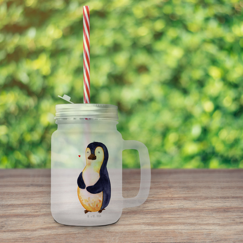 Trinkglas Mason Jar Pinguin Diät Mason Jar, Glas, Trinkglas, Henkelglas, Sommerglas, Einmachglas, Cocktailglas, Cocktail-Glas, Mason Jar Trinkglas, Satiniertes Glas, Retro-Glas, Strohhalm Glas, Schraubdeckel Glas, Sommerparty Einrichtung, Pinguin, Pinguine, Diät, Abnehmen, Abspecken, Gewicht, Motivation, Selbstliebe, Körperliebe, Selbstrespekt