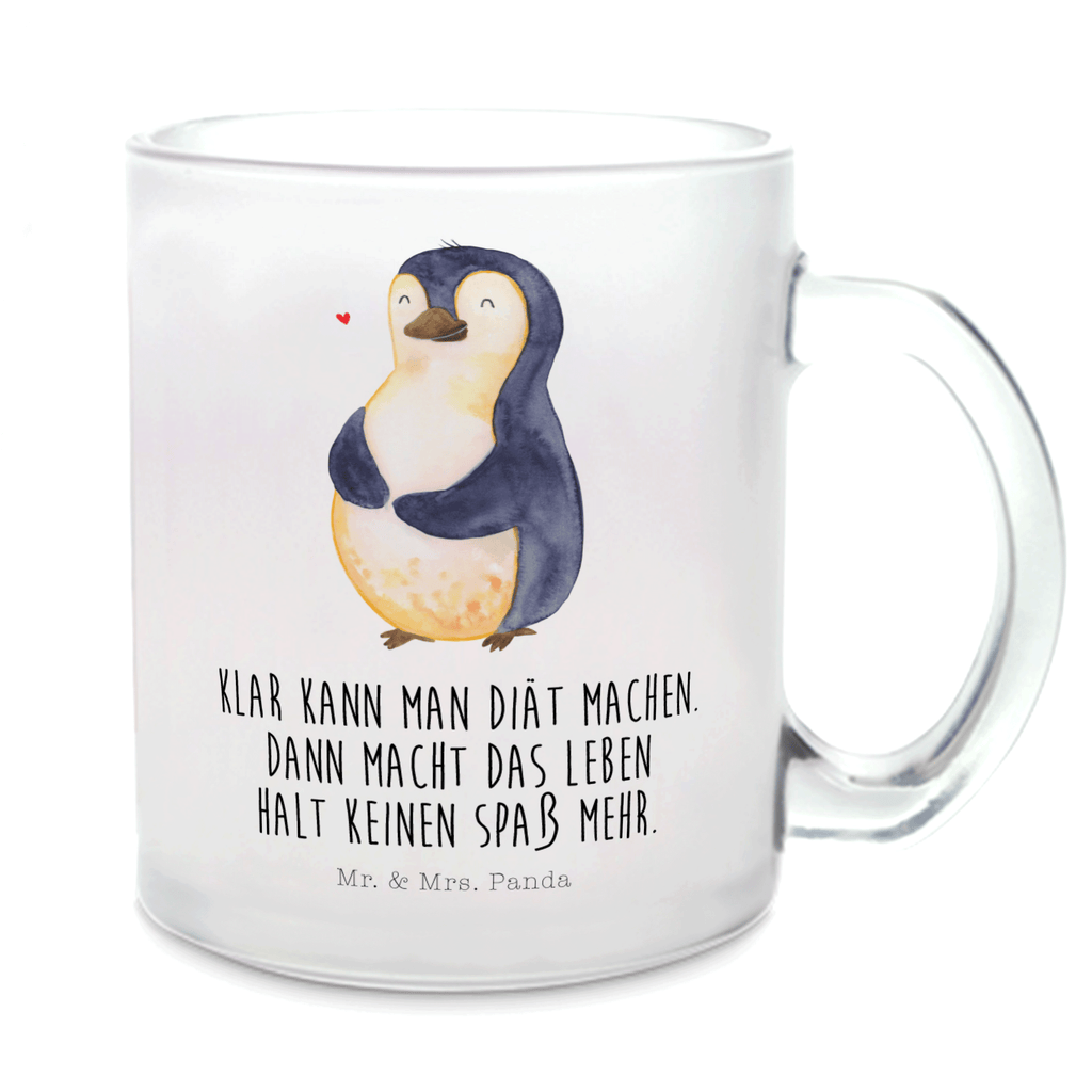 Teetasse Pinguin Diät Teetasse, Teeglas, Teebecher, Tasse mit Henkel, Tasse, Glas Teetasse, Teetasse aus Glas, Pinguin, Pinguine, Diät, Abnehmen, Abspecken, Gewicht, Motivation, Selbstliebe, Körperliebe, Selbstrespekt