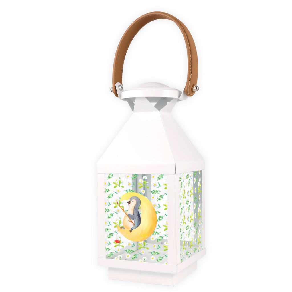 Deko Laterne Pinguin Mond Pinguin, Pinguine, Spruch, schlafen, Nachtruhe, Einschlafen, Schlafzimmer, Schlafstörungen, Gästezimmer,	 Gartenlampe, Gartenleuchte, Gartendekoration, Gartenlicht, Laterne  kleine Laternen, XXL Laternen, Laterne groß,   Pinguin