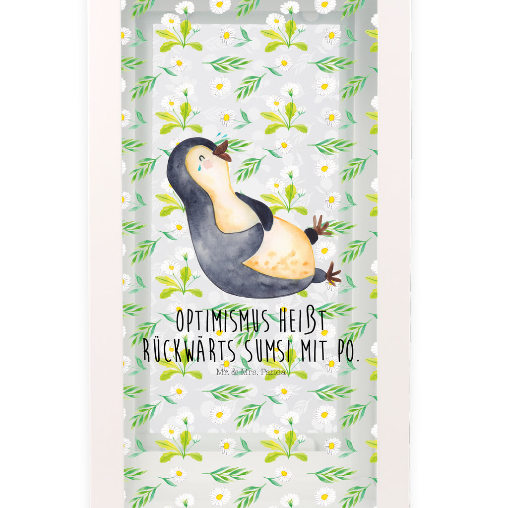 Deko Laterne Pinguin lachend Gartenlampe, Gartenleuchte, Gartendekoration, Gartenlicht, Laterne  kleine Laternen, XXL Laternen, Laterne groß, Pinguin, Pinguine, lustiger Spruch, Optimismus, Fröhlich, Lachen, Humor, Fröhlichkeit