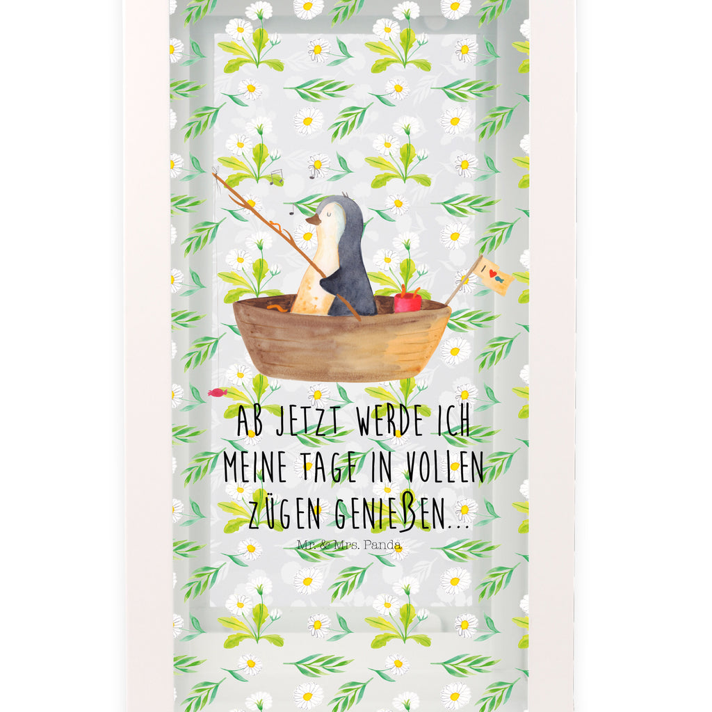 Deko Laterne Pinguin Angelboot Pinguin, Pinguine, Angeln, Boot, Angelboot, Lebenslust, Leben, genießen, Motivation, Neustart, Neuanfang, Trennung, Scheidung, Geschenkidee Liebeskummer,	 Gartenlampe, Gartenleuchte, Gartendekoration, Gartenlicht, Laterne  kleine Laternen, XXL Laternen, Laterne groß,   Pinguin