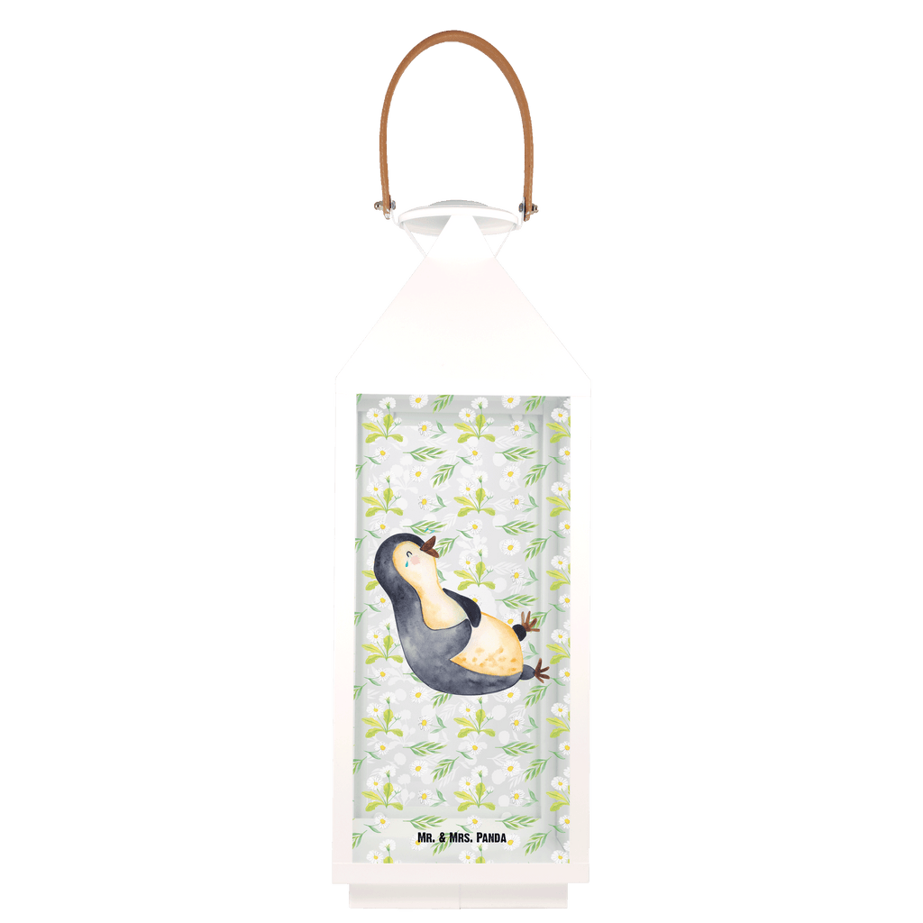 Deko Laterne Pinguin lachend Gartenlampe, Gartenleuchte, Gartendekoration, Gartenlicht, Laterne  kleine Laternen, XXL Laternen, Laterne groß, Pinguin, Pinguine, lustiger Spruch, Optimismus, Fröhlich, Lachen, Humor, Fröhlichkeit
