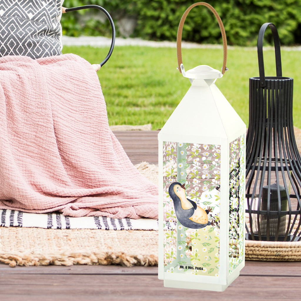 Deko Laterne Pinguin lachend Gartenlampe, Gartenleuchte, Gartendekoration, Gartenlicht, Laterne  kleine Laternen, XXL Laternen, Laterne groß, Pinguin, Pinguine, lustiger Spruch, Optimismus, Fröhlich, Lachen, Humor, Fröhlichkeit
