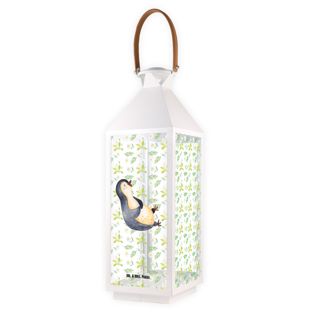 Deko Laterne Pinguin lachend Gartenlampe, Gartenleuchte, Gartendekoration, Gartenlicht, Laterne  kleine Laternen, XXL Laternen, Laterne groß, Pinguin, Pinguine, lustiger Spruch, Optimismus, Fröhlich, Lachen, Humor, Fröhlichkeit