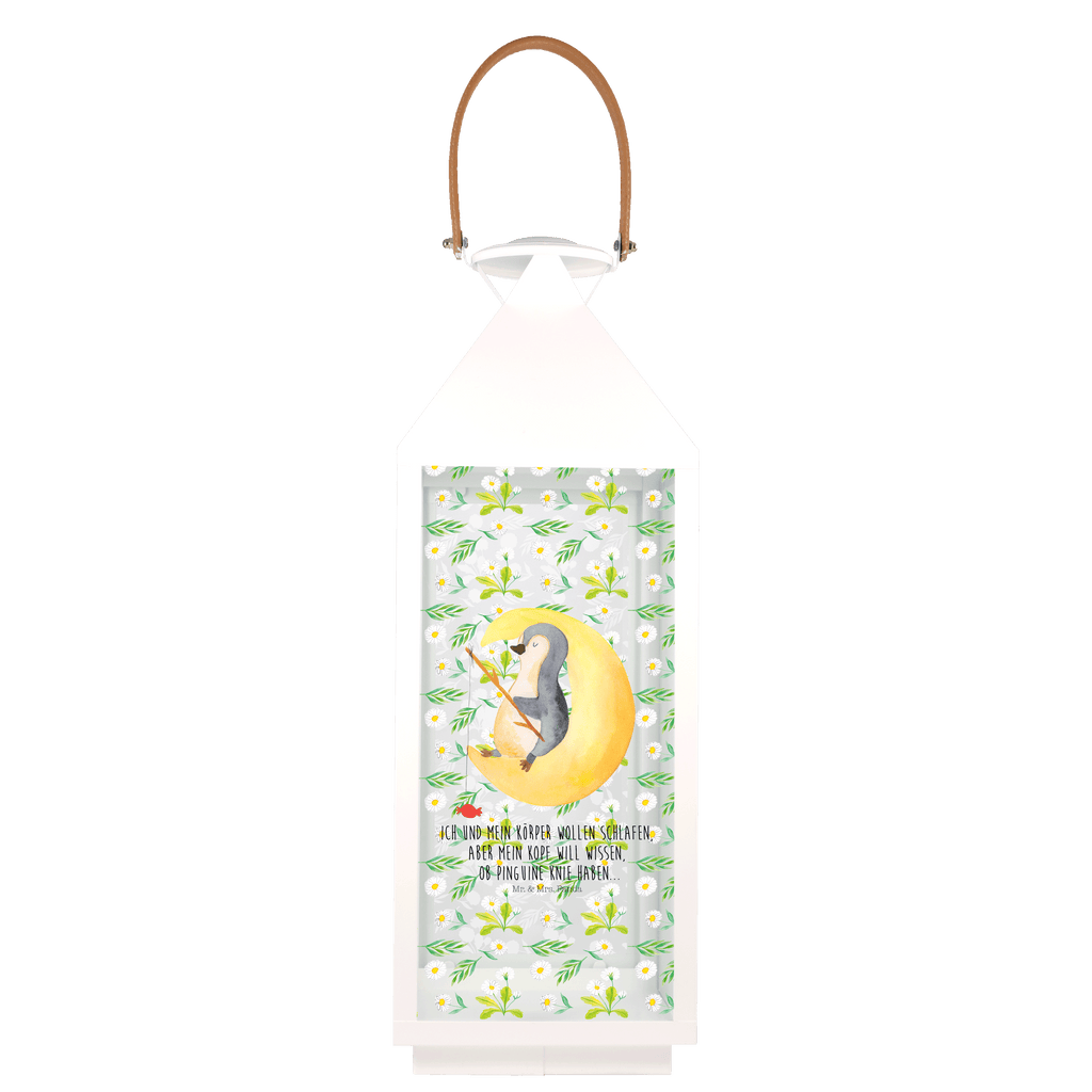 Deko Laterne Pinguin Mond Pinguin, Pinguine, Spruch, schlafen, Nachtruhe, Einschlafen, Schlafzimmer, Schlafstörungen, Gästezimmer,	 Gartenlampe, Gartenleuchte, Gartendekoration, Gartenlicht, Laterne  kleine Laternen, XXL Laternen, Laterne groß,   Pinguin