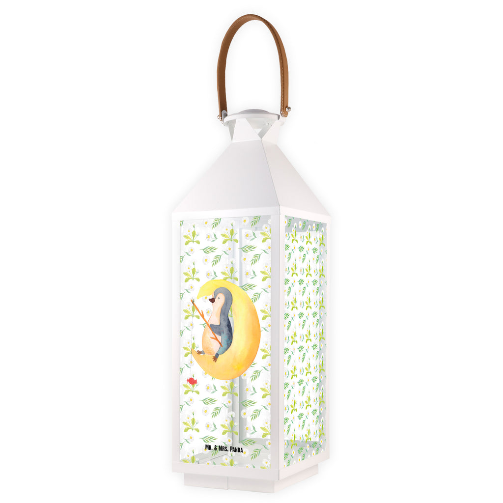 Deko Laterne Pinguin Mond Pinguin, Pinguine, Spruch, schlafen, Nachtruhe, Einschlafen, Schlafzimmer, Schlafstörungen, Gästezimmer,	 Gartenlampe, Gartenleuchte, Gartendekoration, Gartenlicht, Laterne  kleine Laternen, XXL Laternen, Laterne groß,   Pinguin