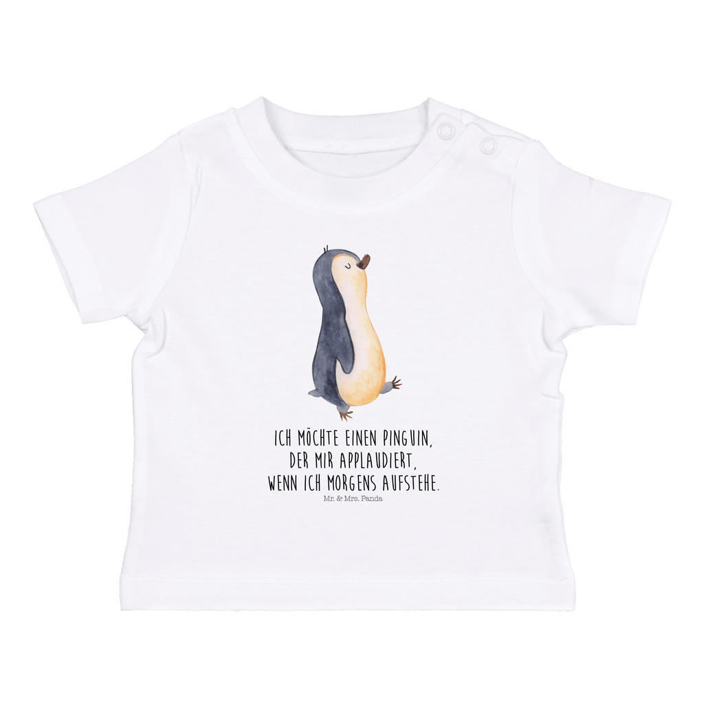 Organic Baby Shirt Pinguin marschierend Baby T-Shirt, Jungen Baby T-Shirt, Mädchen Baby T-Shirt, Shirt, Pinguin, Pinguine, Frühaufsteher, Langschläfer, Bruder, Schwester, Familie