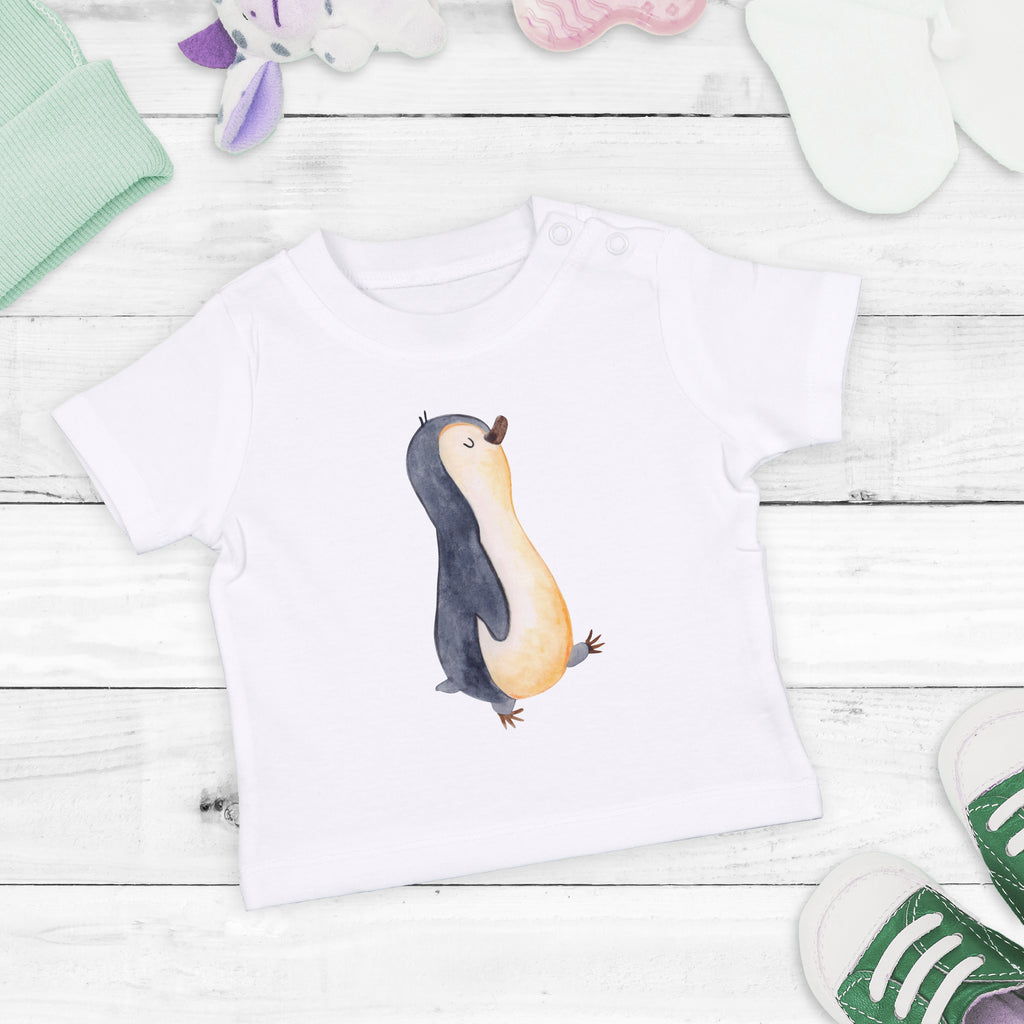 Organic Baby Shirt Pinguin marschierend Baby T-Shirt, Jungen Baby T-Shirt, Mädchen Baby T-Shirt, Shirt, Pinguin, Pinguine, Frühaufsteher, Langschläfer, Bruder, Schwester, Familie