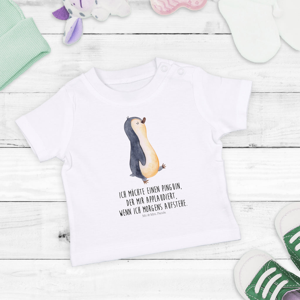 Organic Baby Shirt Pinguin marschierend Baby T-Shirt, Jungen Baby T-Shirt, Mädchen Baby T-Shirt, Shirt, Pinguin, Pinguine, Frühaufsteher, Langschläfer, Bruder, Schwester, Familie