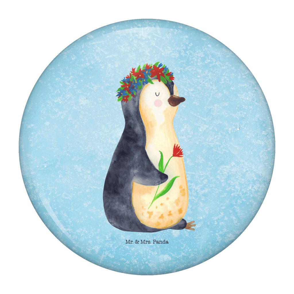 50mm Button Pinguin Blumenkranz 50mm Button, Button, Pin, Anstecknadel, Pinguin, Pinguine, Blumenkranz, Universum, Leben, Wünsche, Ziele, Lebensziele, Motivation, Lebenslust, Liebeskummer, Geschenkidee