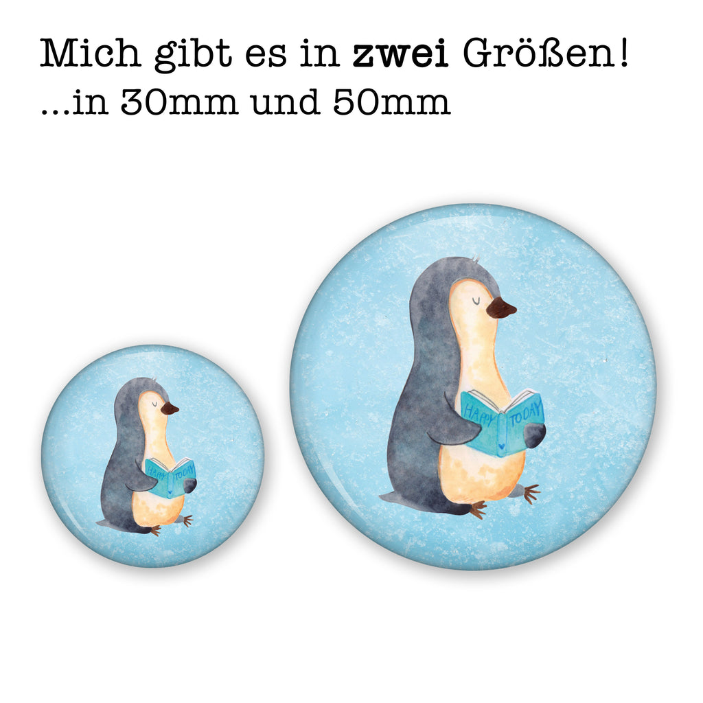50mm Button Pinguin Buch 50mm Button, Button, Pin, Anstecknadel, Pinguin, Pinguine, Buch, Lesen, Bücherwurm, Nichtstun, Faulenzen, Ferien, Urlaub, Freizeit